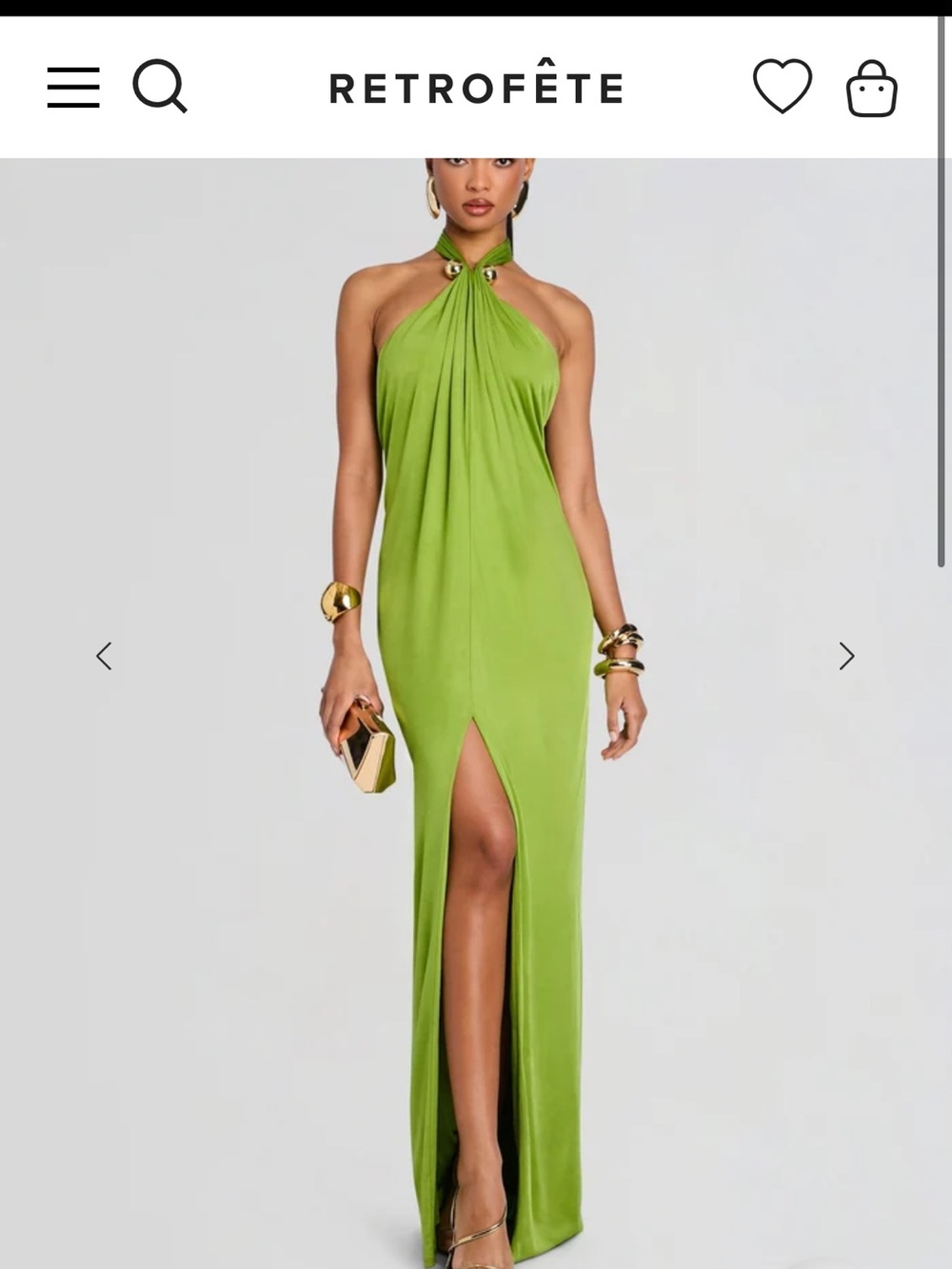 Retrofête Becs Dress in Kiwi